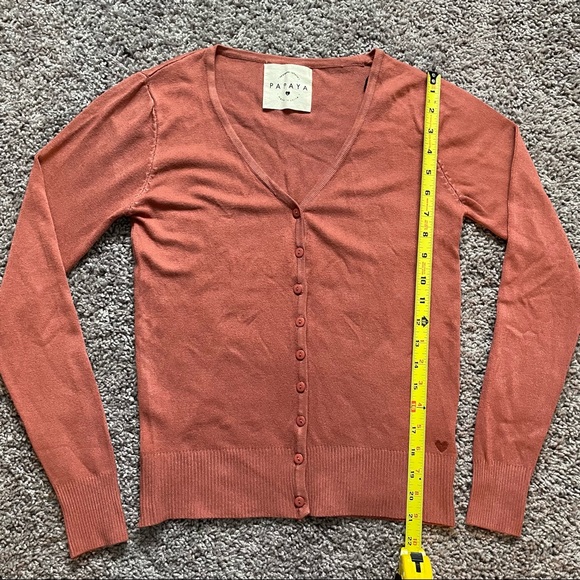 Papaya Button Up Cardigan - Picture 6 of 11